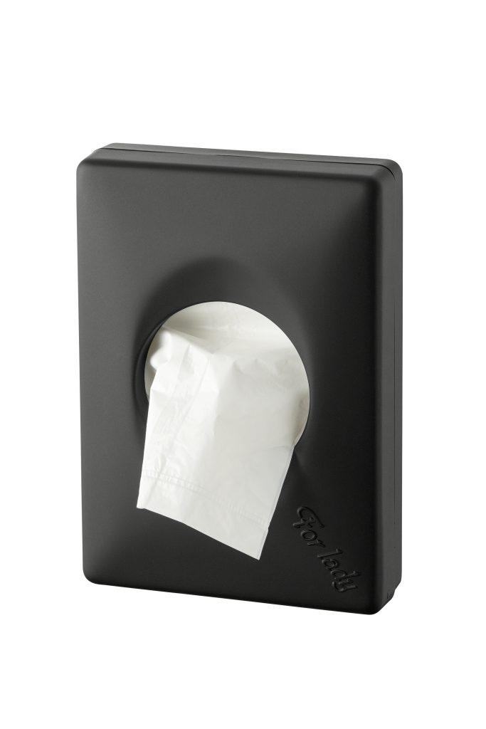 Zwarte dames hygiene zakjes houder