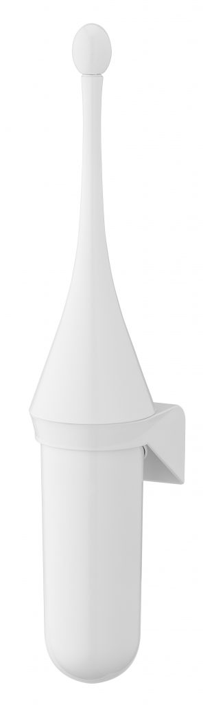 Witte toiletborstel houder.