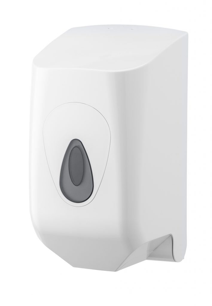 Witte vouwhanddoek dispenser mini.